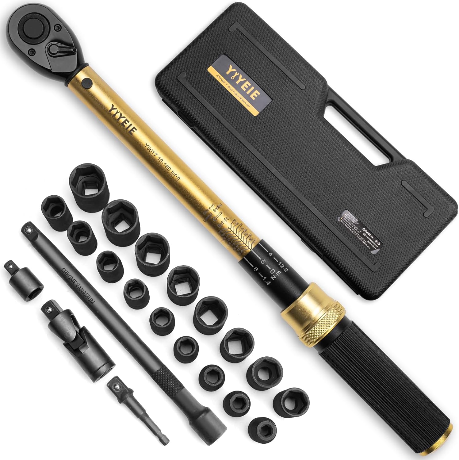 22PCS Torque Wrench Set 1/2